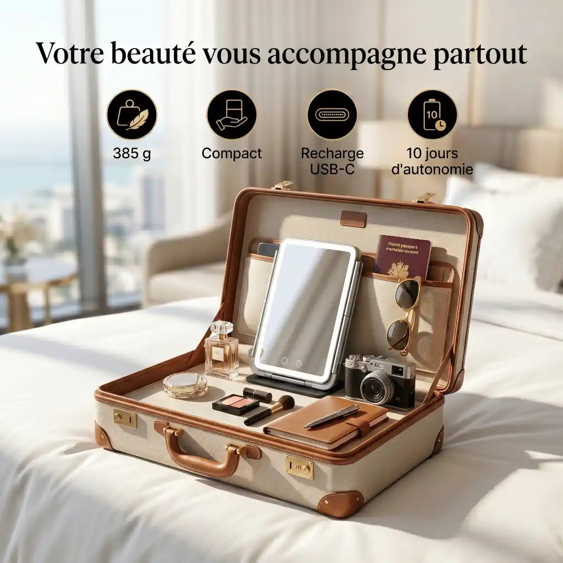 Velorie – Miroir Coiffeuse Lumineux LED