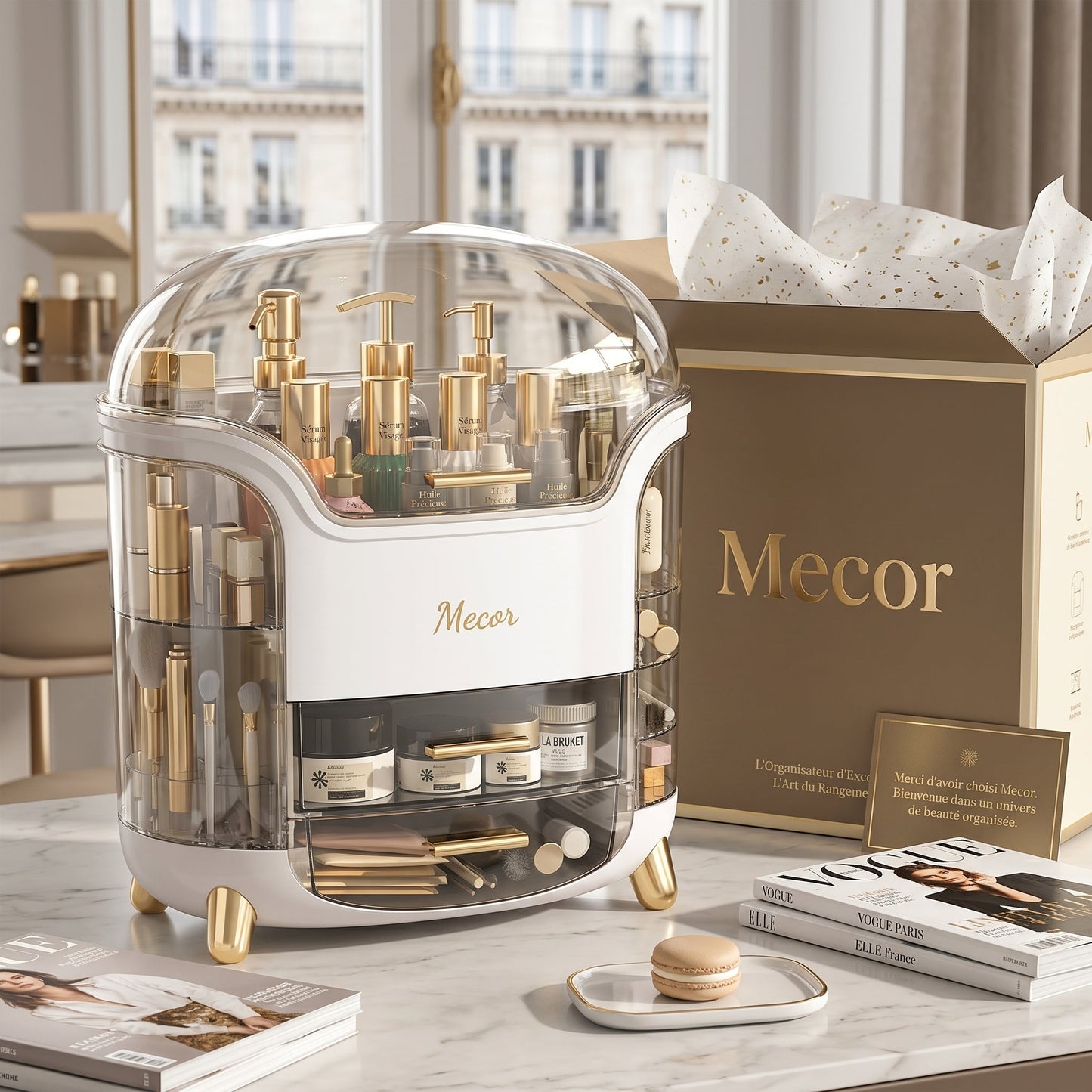 Glorvex – Organisateur Maquillage Boîte de Rangement Cosmétiques