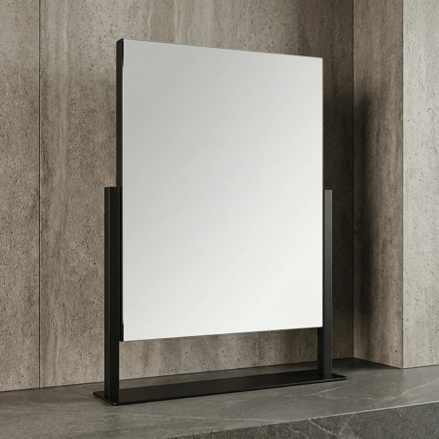 Miroir de Table Classique Noir Mat