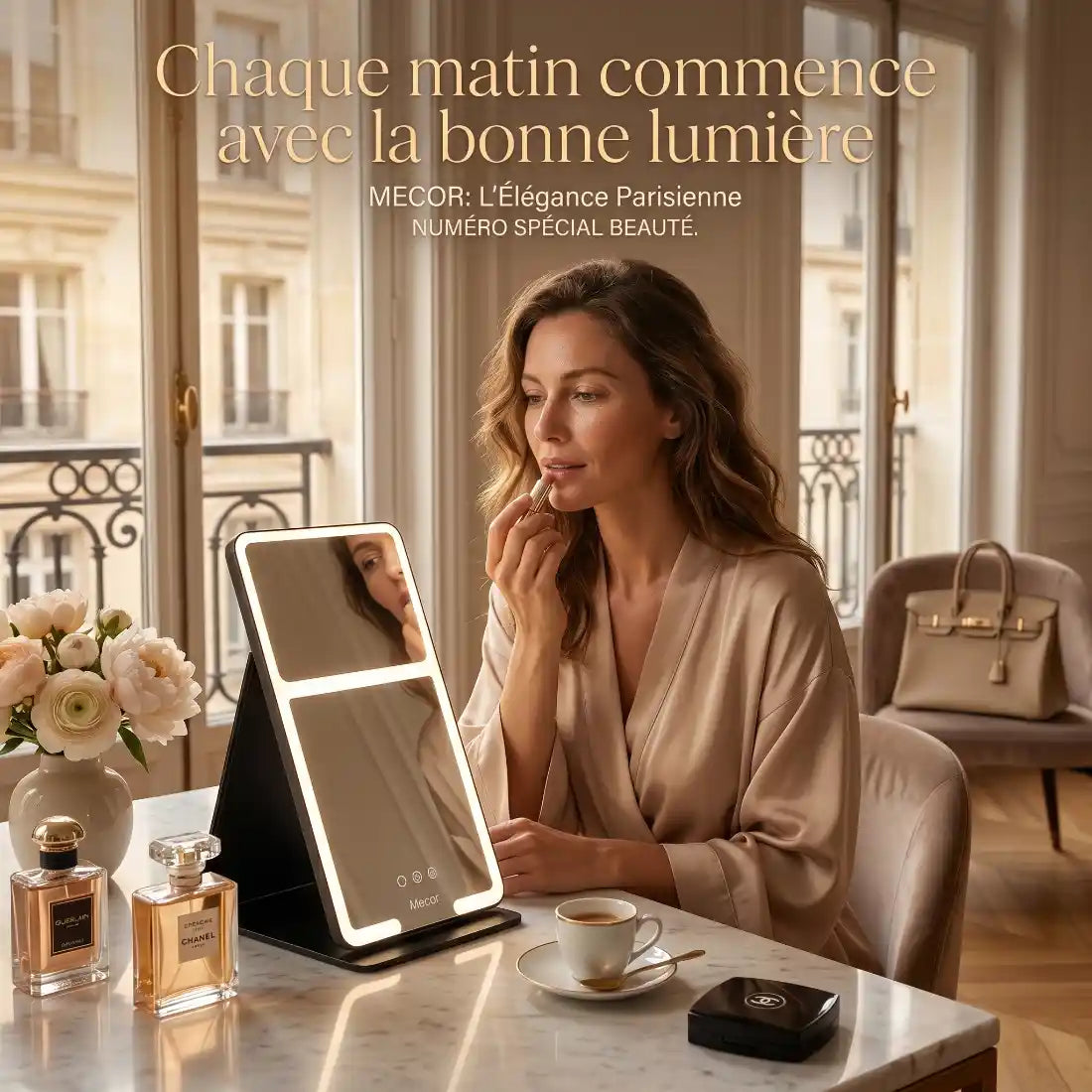 Velorie – Miroir Coiffeuse Lumineux LED