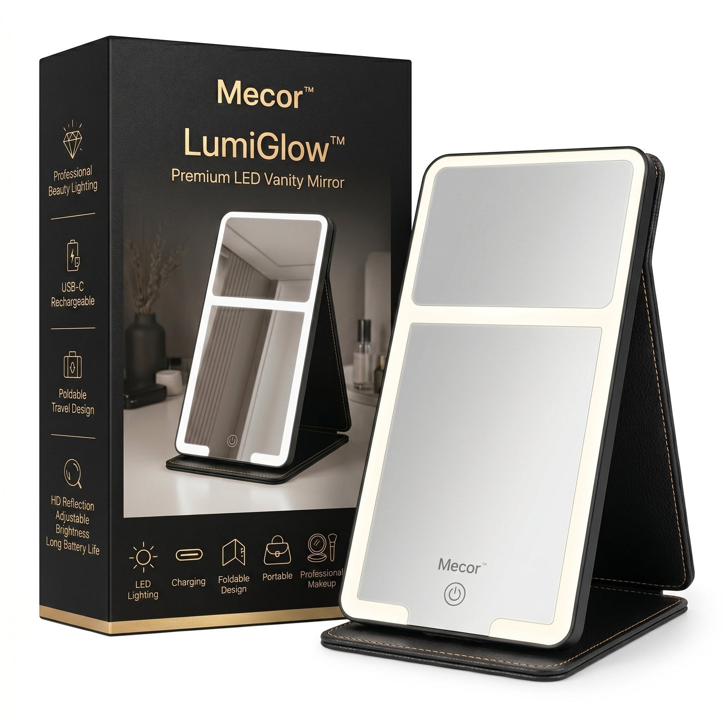 Velorie – Miroir Coiffeuse Lumineux LED