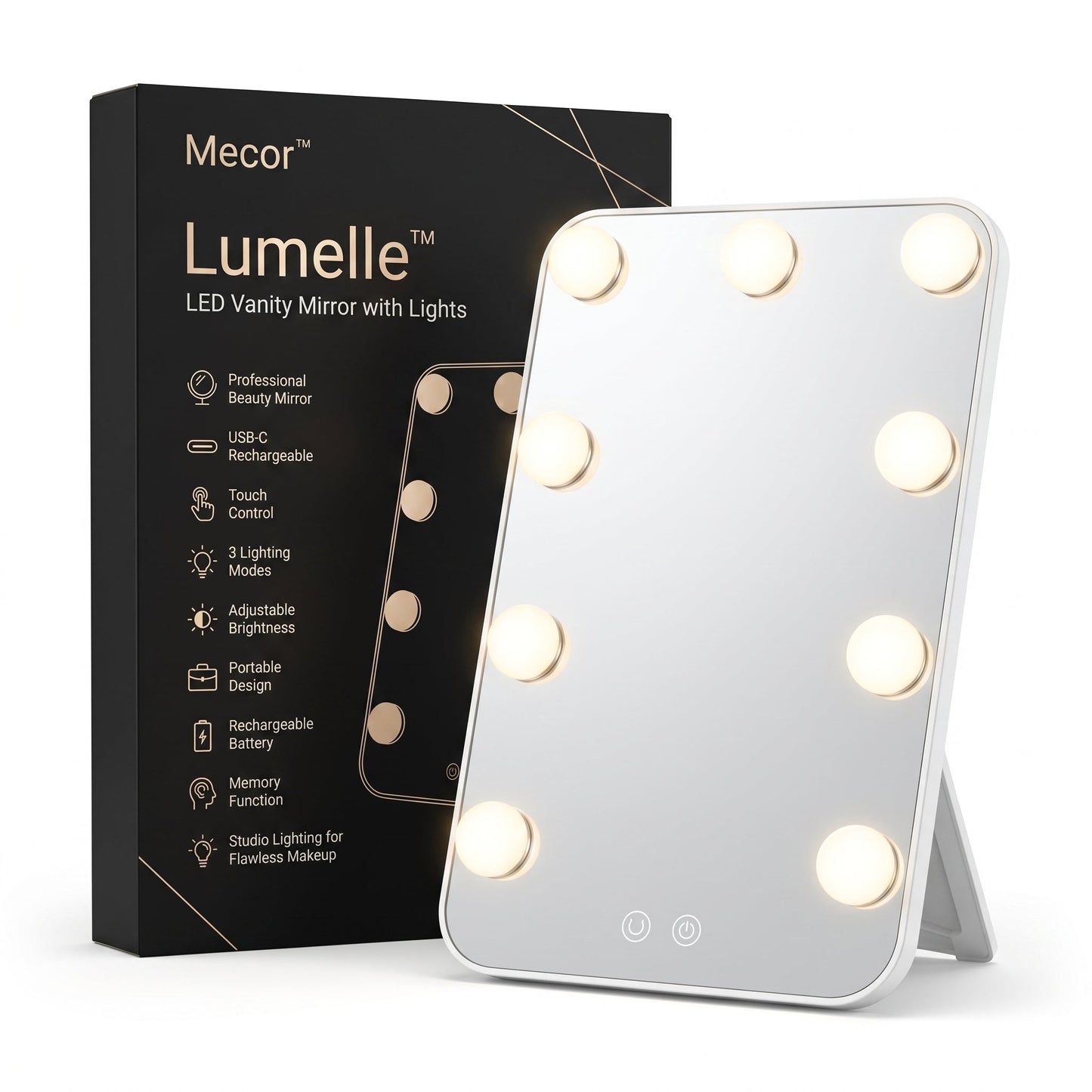 Lumelle – Miroir Coiffeuse Lumineux LED