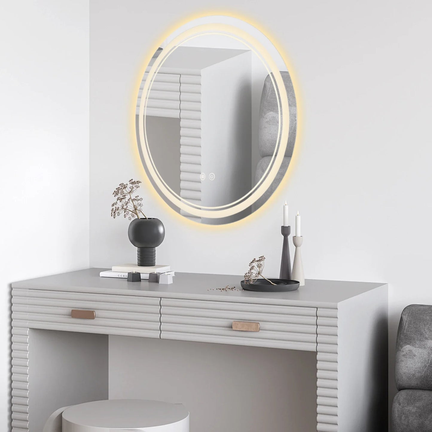 Circléa – Miroir LED Rond Mural Anti-Buée