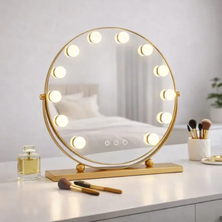 Miroir Hollywood LuviaGlow Gold