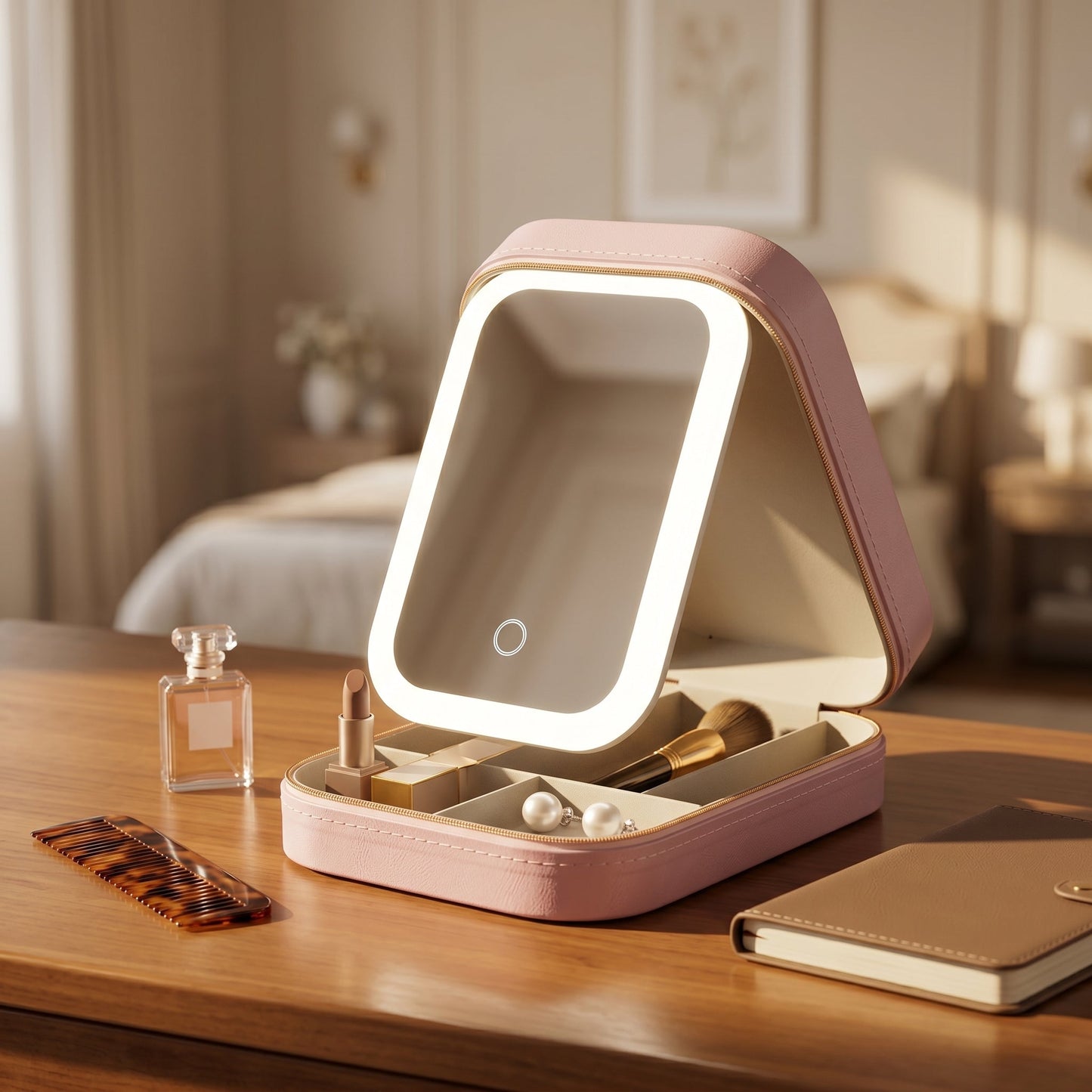 Lumirine – Miroir de Coiffeuse LED Lumineux avec Rangement