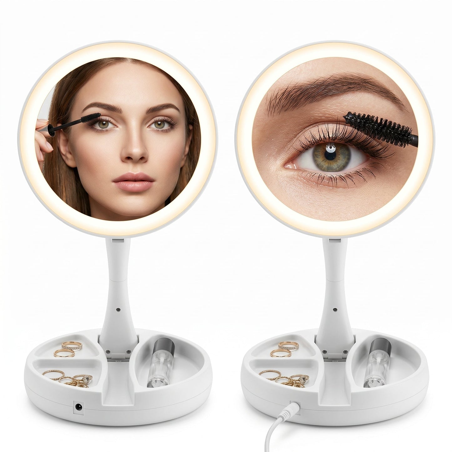 Lumiréva – Miroir de Coiffeuse LED Grossissant