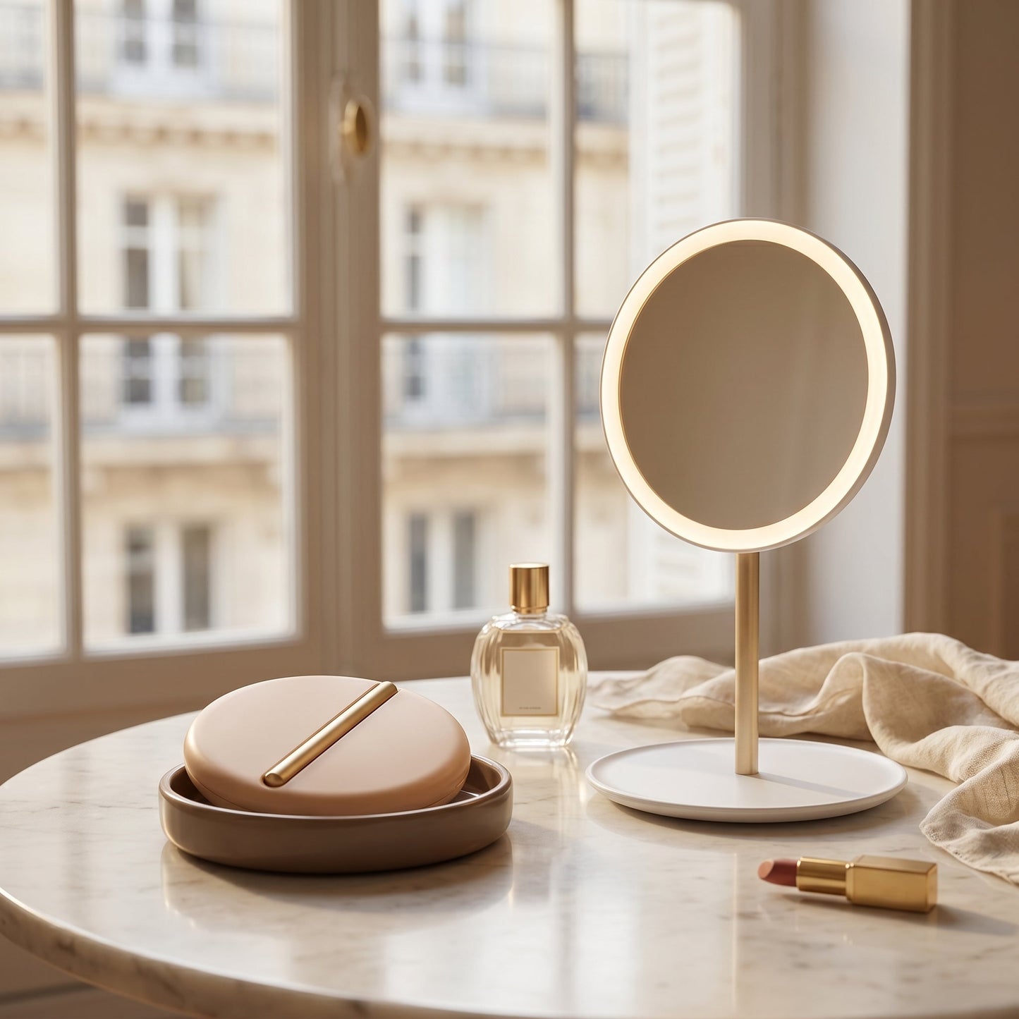 Lumivère – Miroir Maquillage LED Rechargeable