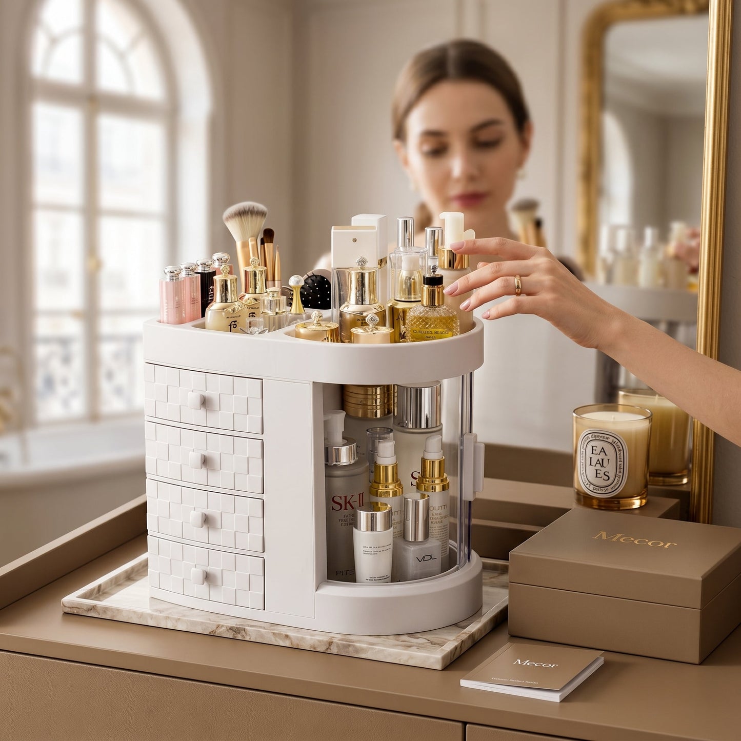 Velorie – Organisateur Maquillage Boîte de Rangement Cosmétiques