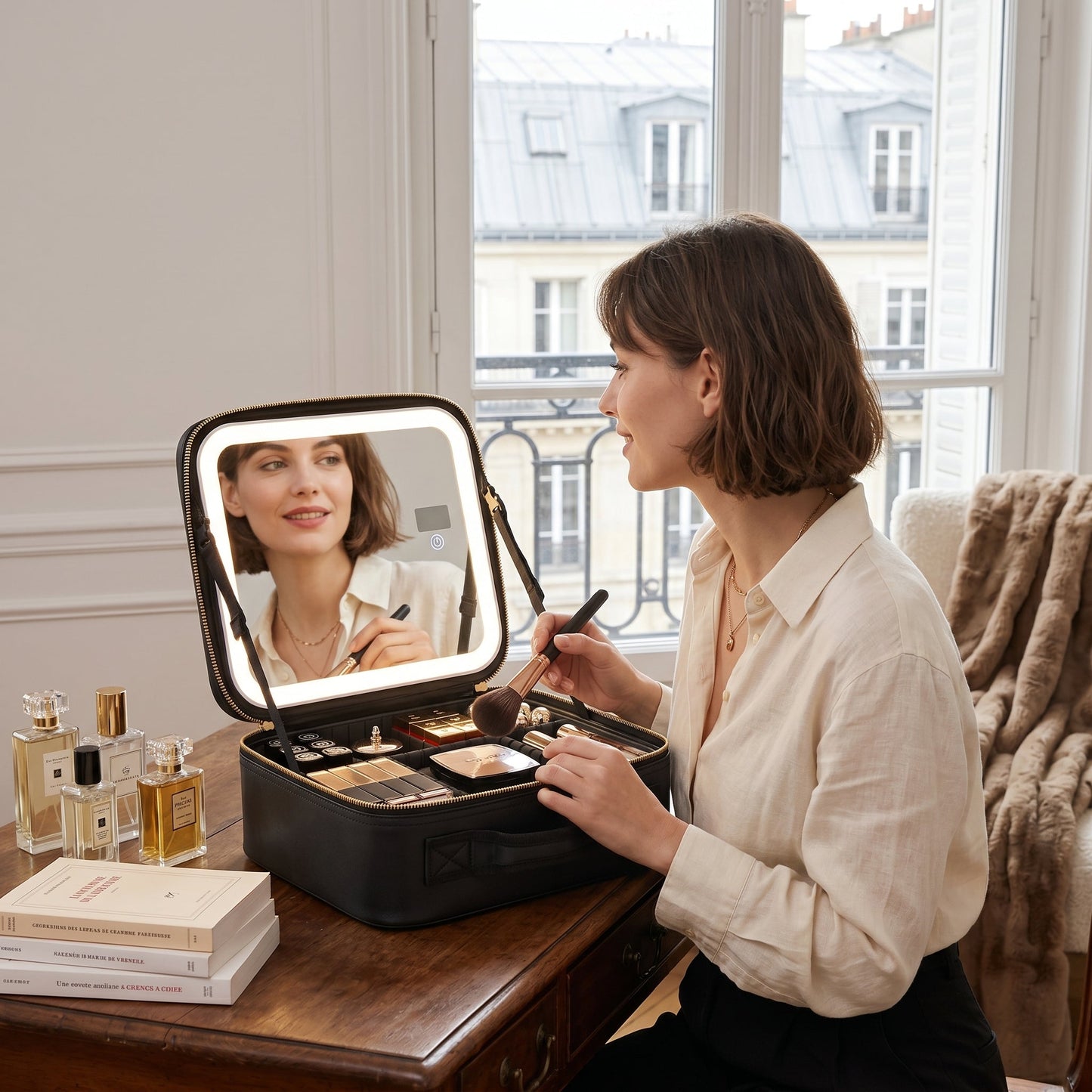 Lumivane – Trousse Maquillage Miroir LED Voyage