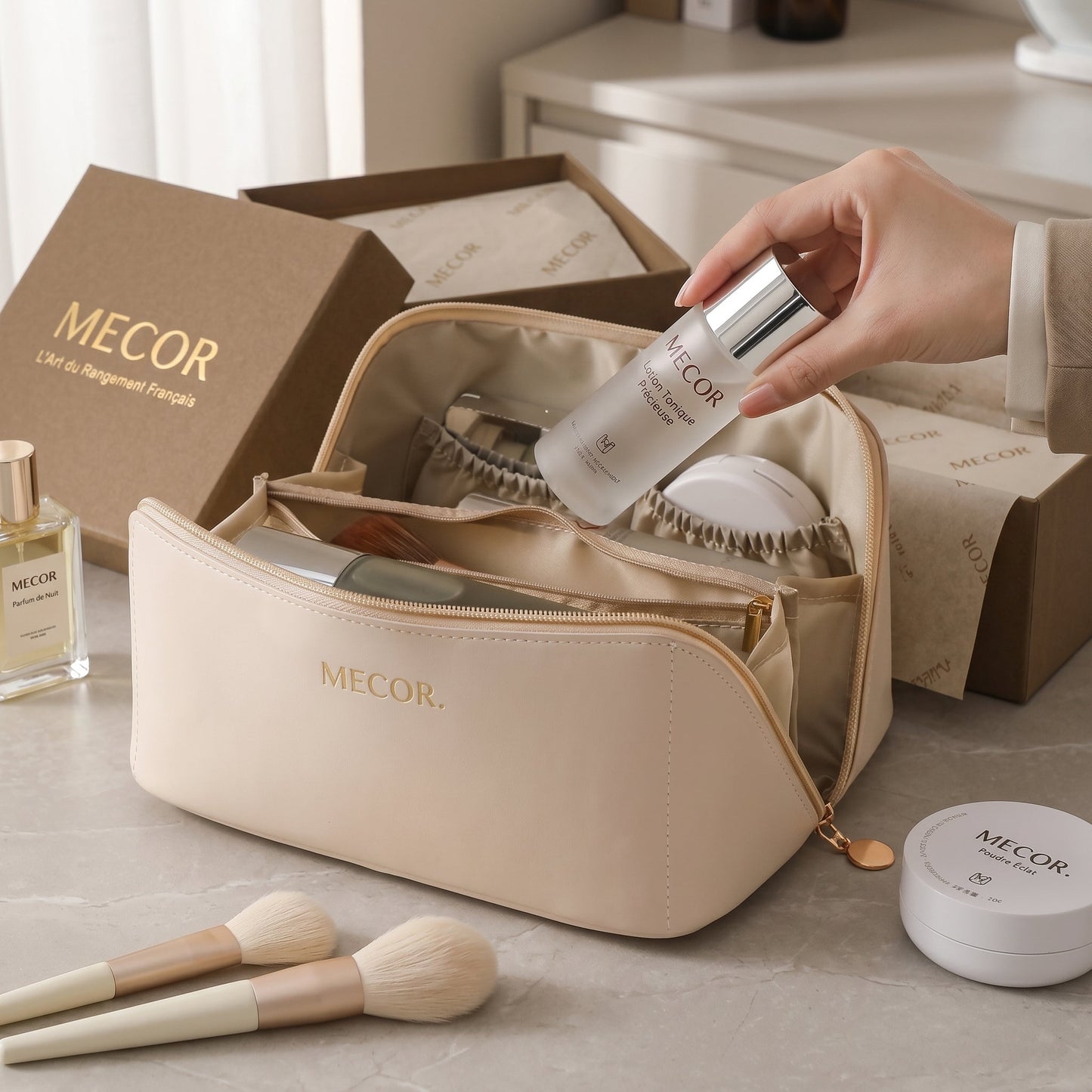 Velorie – Trousse Maquillage Voyage Grande Capacité