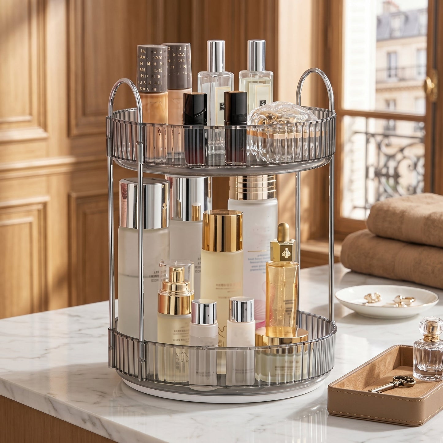 Veluria – Organisateur Maquillage Vanité 2 Niveaux
