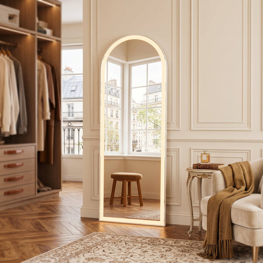 Arcelyne – Miroir Pleine Longueur Arche en Bois Massif