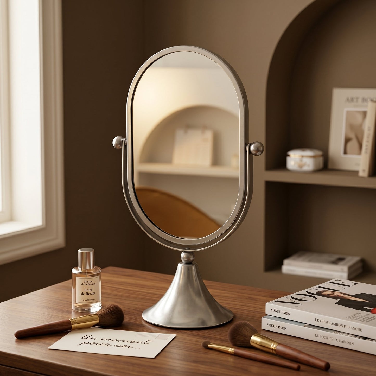 Glorène – Miroir Coiffeuse Pivotant