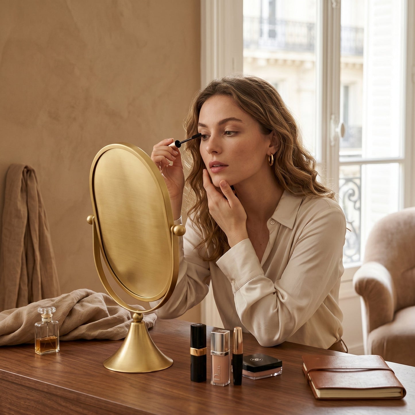 Glorène – Miroir Coiffeuse Pivotant