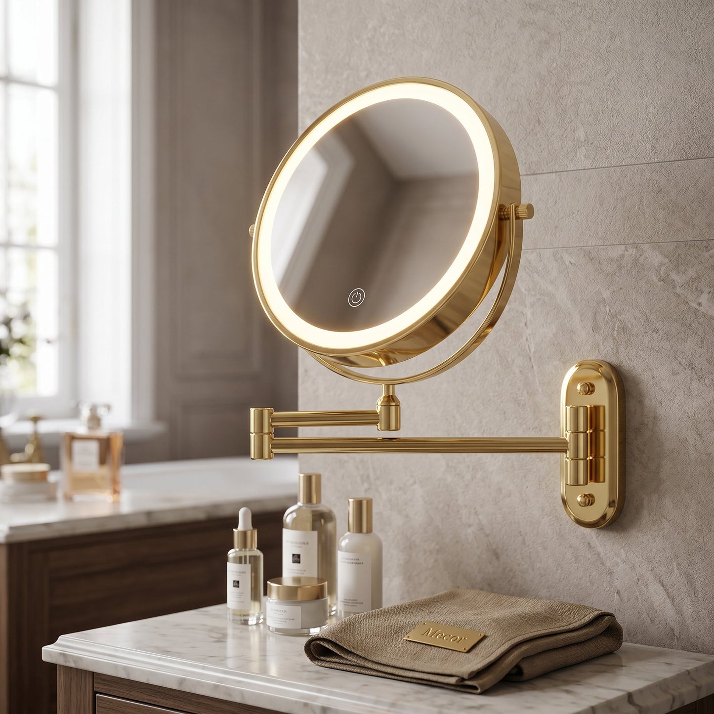 Lumivara – Miroir Grossissant Lumineux LED Mural