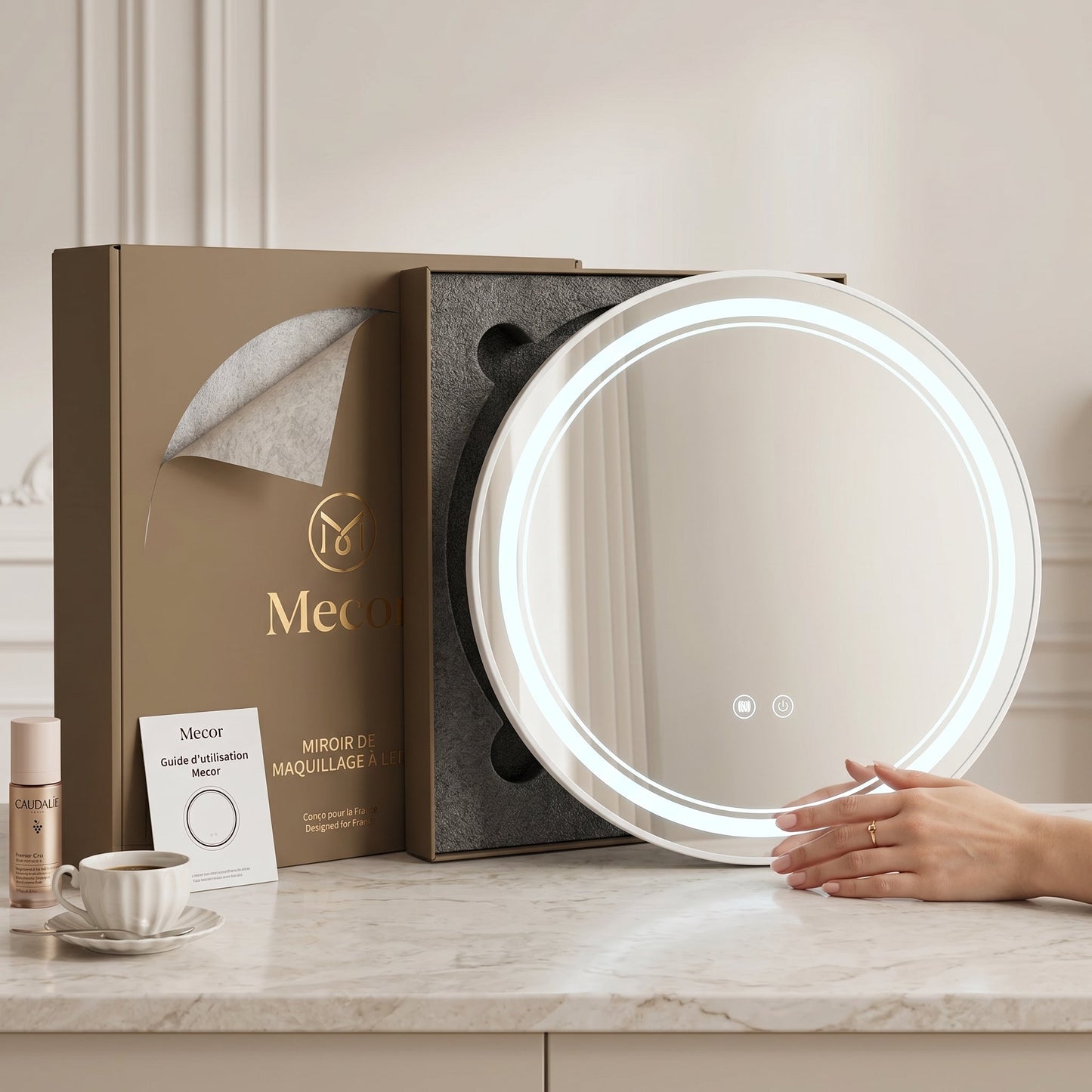 Circléa – Miroir LED Rond Mural Anti-Buée