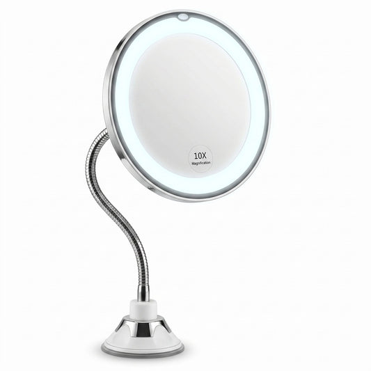 Clarévo – Miroir Grossissant LED à Ventouse