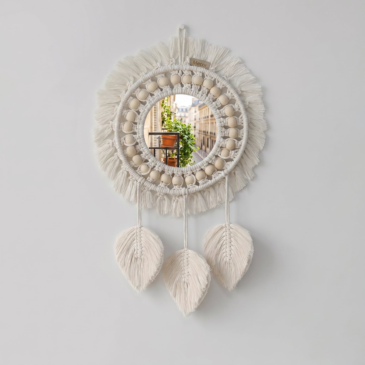 Bohriva – Miroir Mural Macramé Bohème