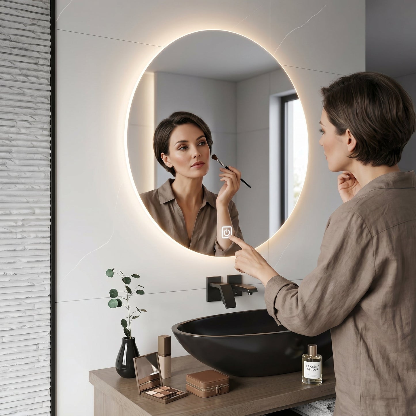 Miroval – Miroir LED Rond Salle de Bain