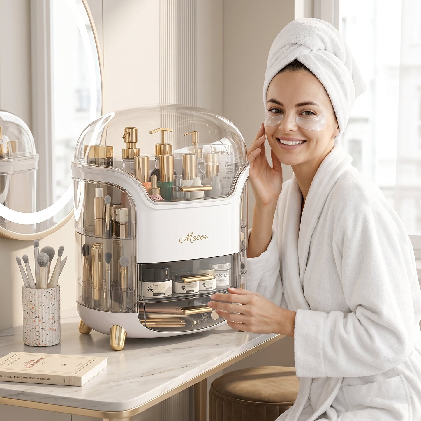 Glorvex – Organisateur Maquillage Boîte de Rangement Cosmétiques