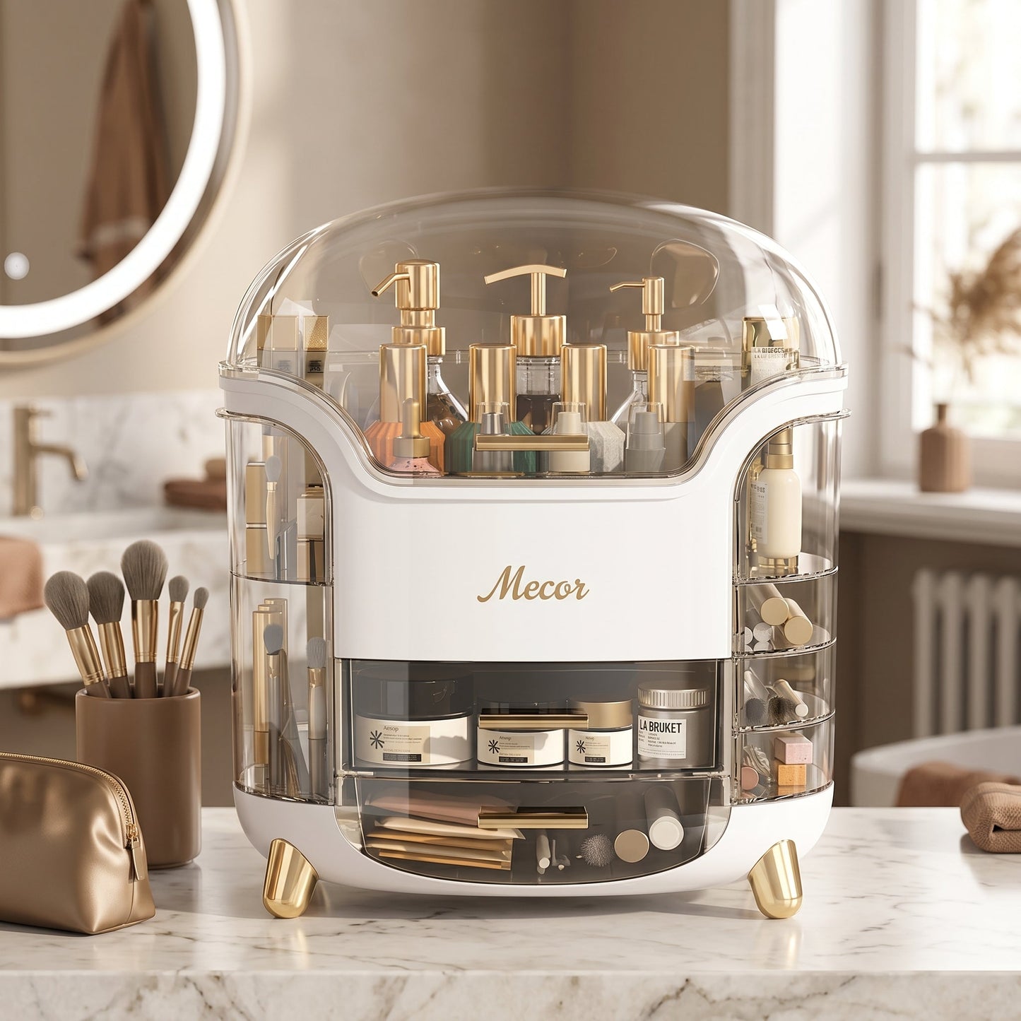 Glorvex – Organisateur Maquillage Boîte de Rangement Cosmétiques