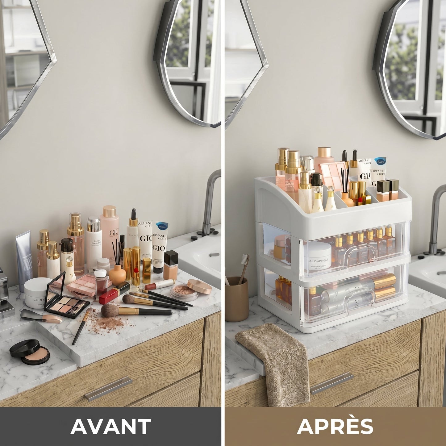 Clarévo – Organisateur Maquillage avec Tiroirs