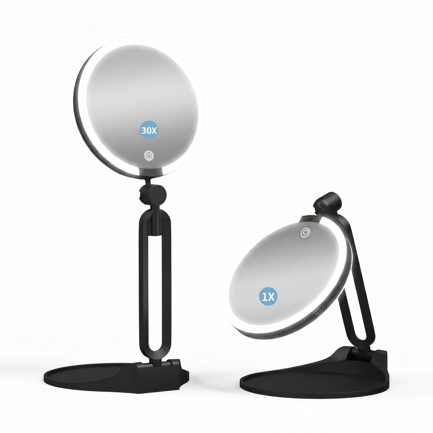 Miravox – Miroir de Maquillage LED Double Face Grossissant