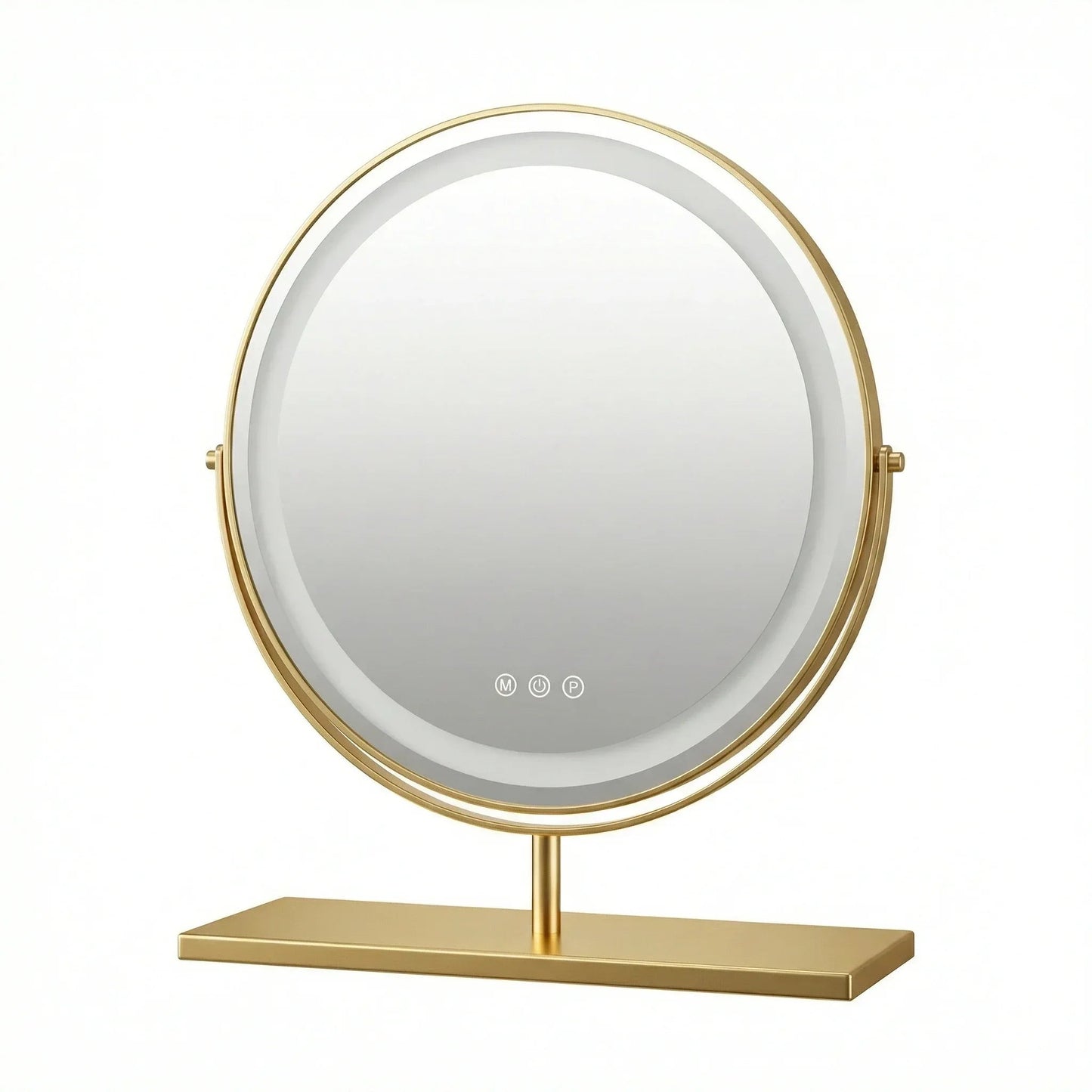 Miroir de Table LED Doré Élégant