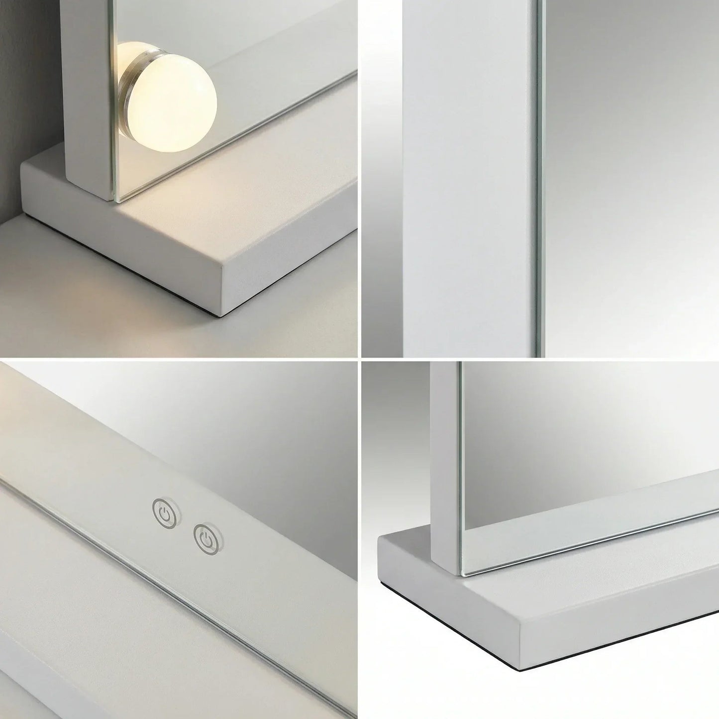 Miroir de Maquillage Hollywood Mecor Blanc