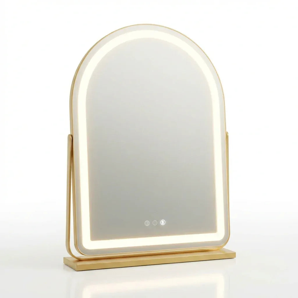 ArcLume - Miroir Arqué LED pour Studio Professionnel