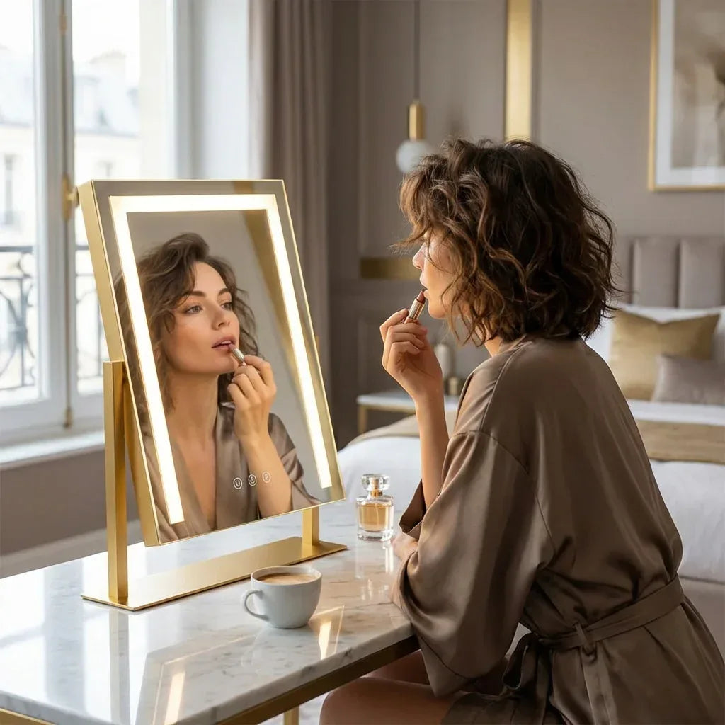 Miroir LED Clartia Doré