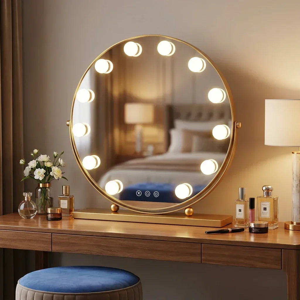Miroir Hollywood LuviaGlow Gold