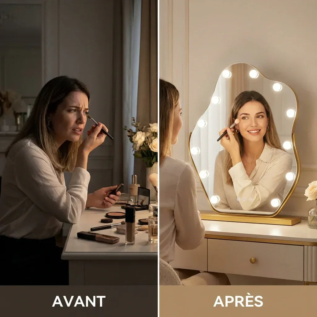 Miroir Lumineux Design Nébulis